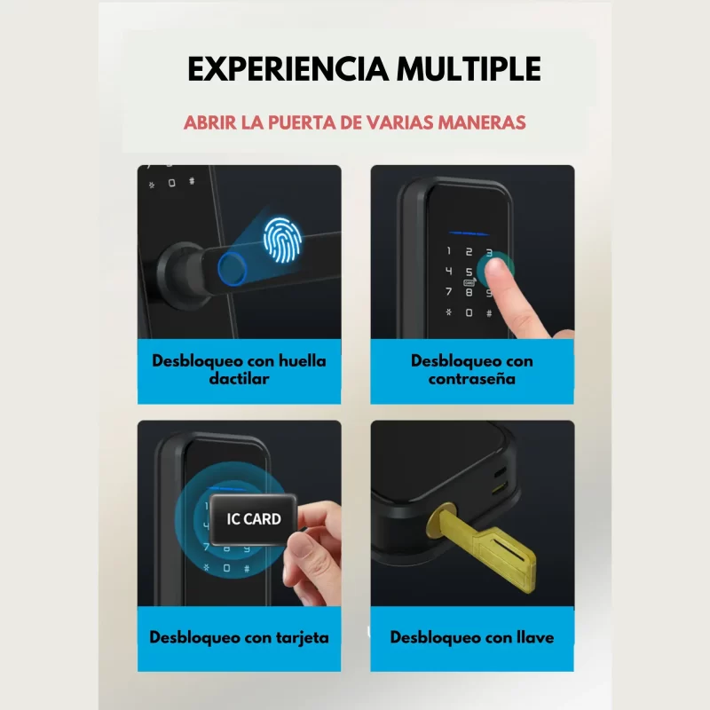 Cerradura Inteligente WiFi BE-B5 con Tarjeta y Llave - Image 2