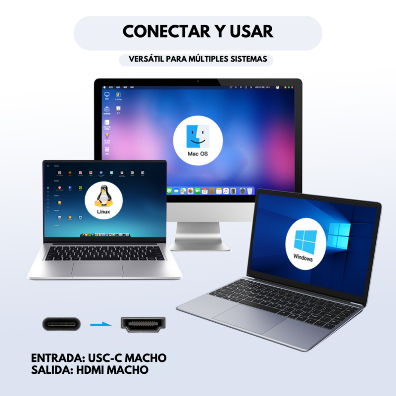 Cable USB-c a HDMI 8K BE-C1 - Image 6