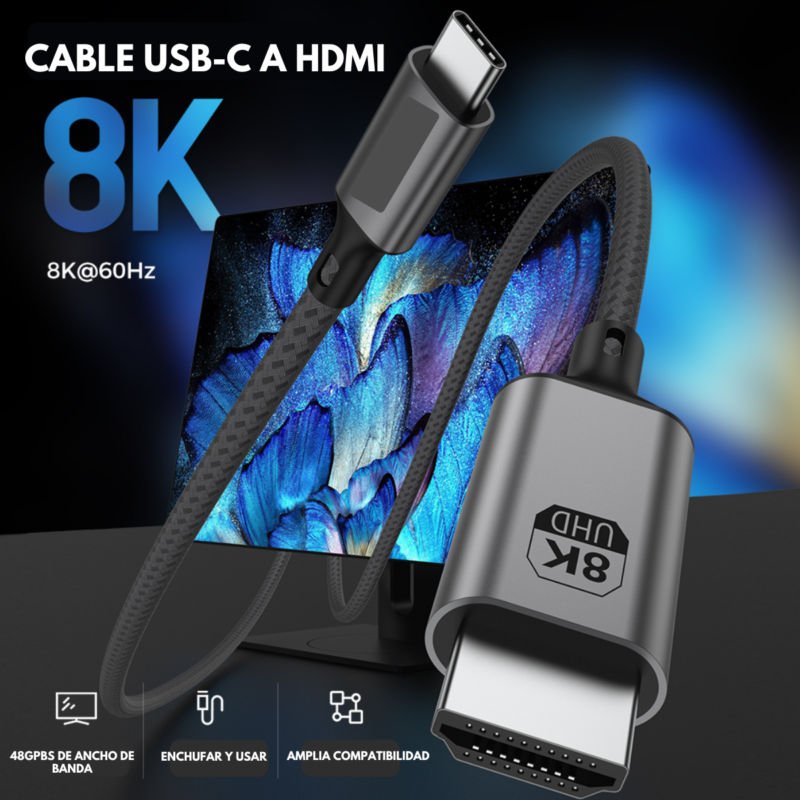 Cable USB-c a HDMI 8K BE-C1 - Image 7