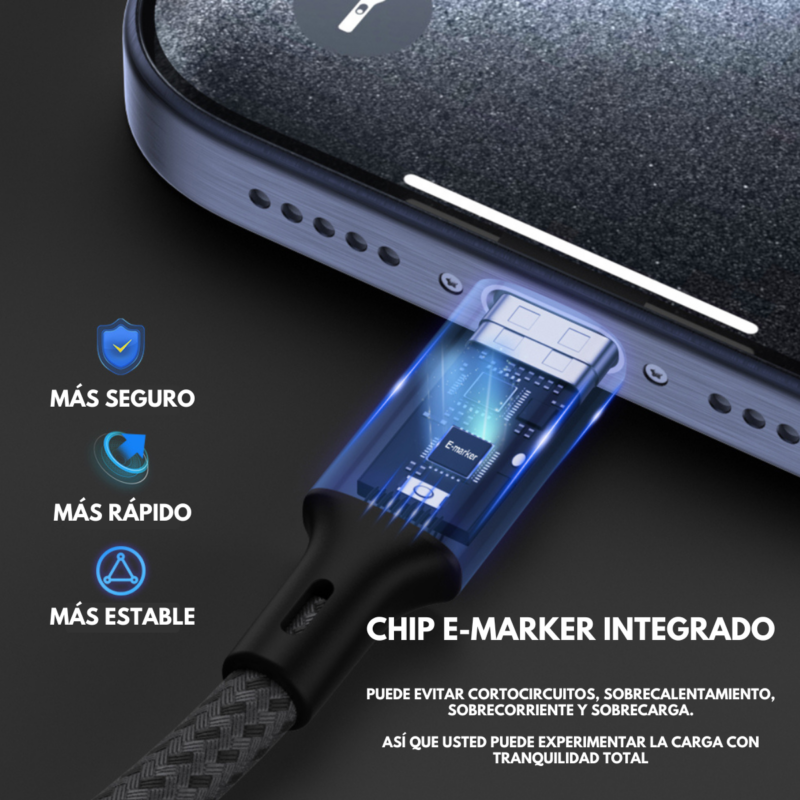 Cable Cargador USB a USB-C 15W (3V/5A) BE-C4 - Image 5