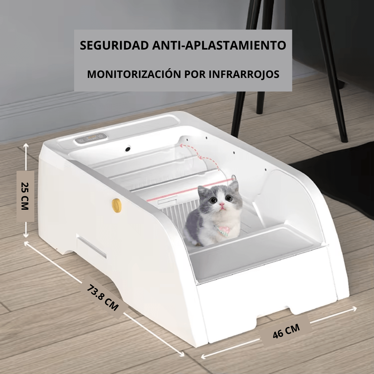 Arenero Automático Inteligente Wifi para Gatos BE-CB02 - Image 5