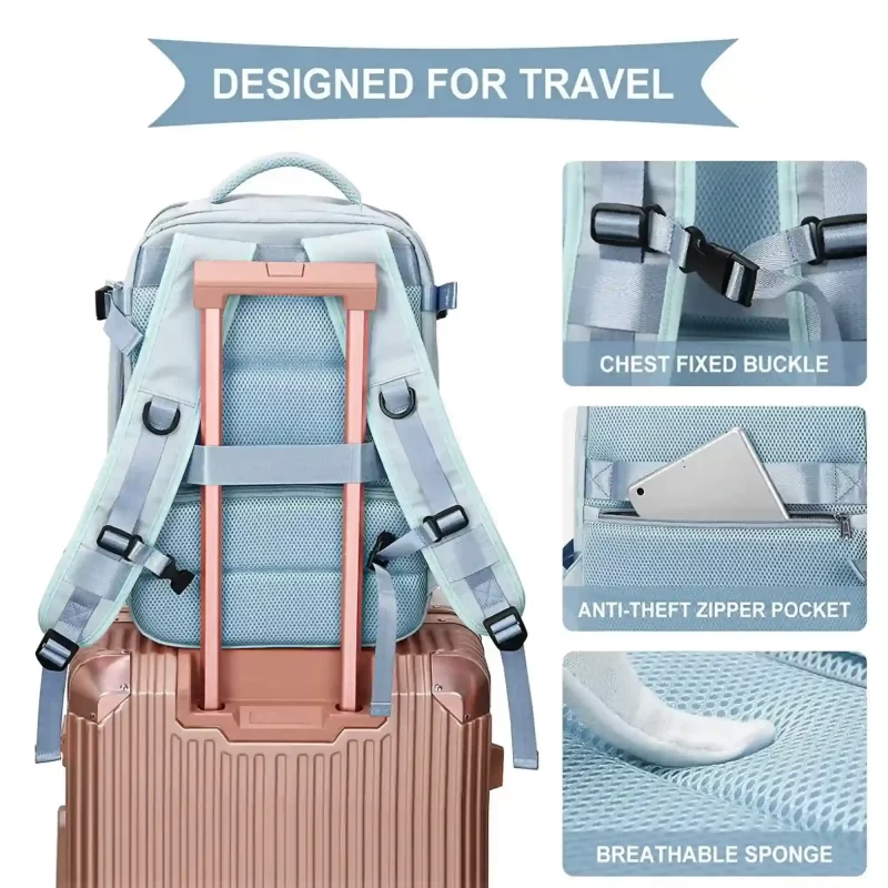 Morral para Viaje BE-BP con USB Espacioso y Versátil - Image 2
