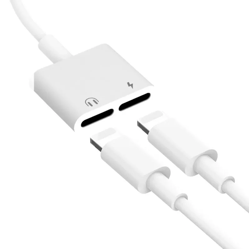 Adaptador Para Iphone 2 en 1 Dual Lightning para Carga y audífonos BE-BZ05