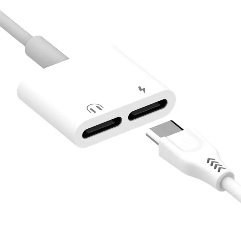Adaptador USB Tipo C 2 en 1 doble jack BE-BZ06