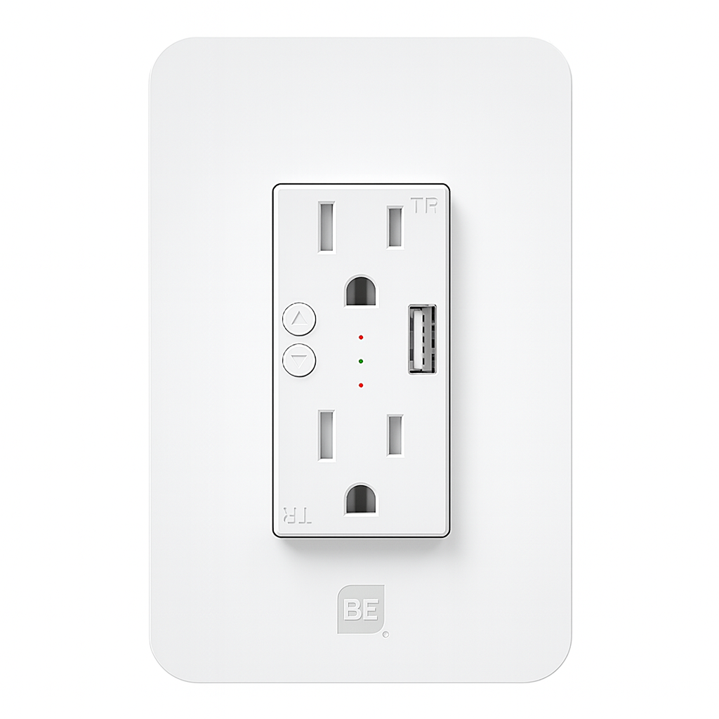 Enchufe Tomacorriente De Pared Inteligente WiFi doble USB BE-E02 control independiente RETIE