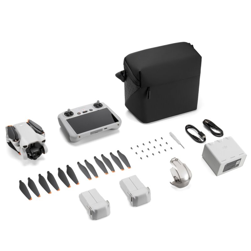 DJI Mini 3 Combo con Control DJI RC, 3 Baterías, Hub y Maletín