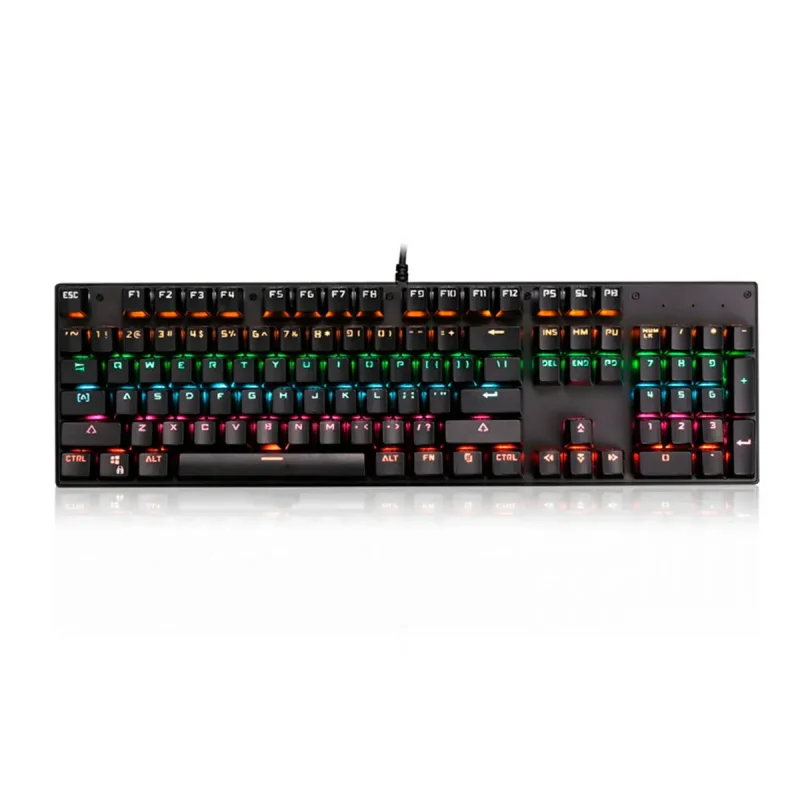 Teclado Gamer BE-GM01 mecánico / QWERTY Inglés / Luz RGB